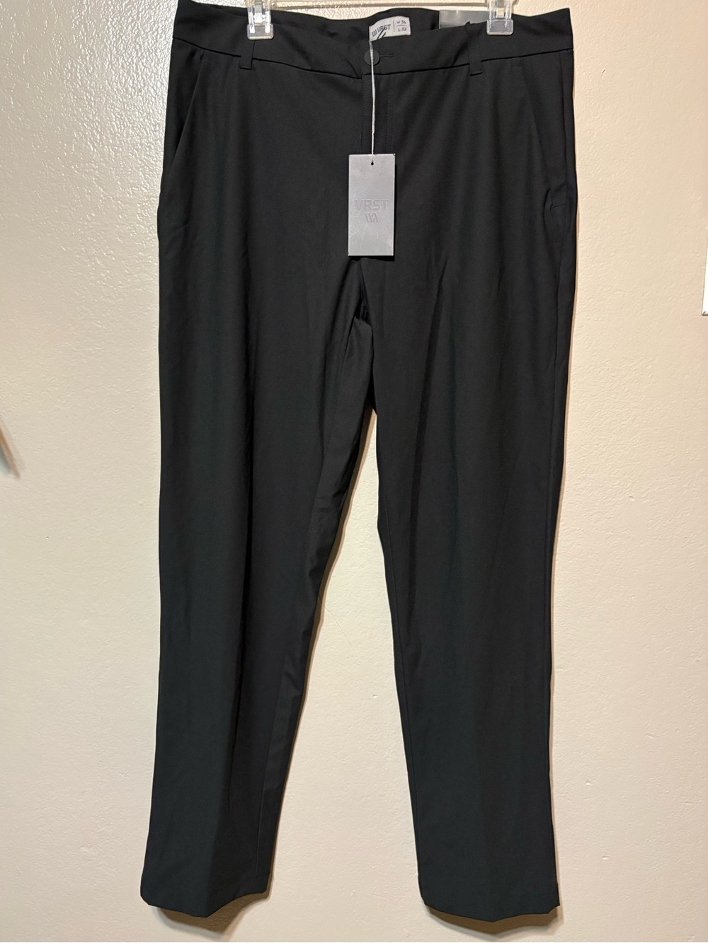 NWT Men's VRST Black Commuter Athletic Fit Pants Size 36
